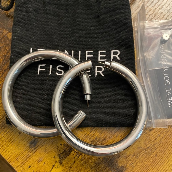 Jennifer Fisher Jewelry - Jennifer Fisher Brass Silver Rhodium plated Mamma Jamma Hoops